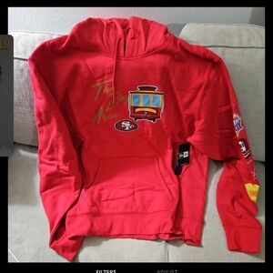 Red Graphic New Era San Francisco 49ers Hoodie. NWT.